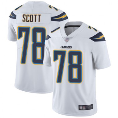 Los Angeles Chargers NFL Football Trent Scott White Jersey Men Limited  #78 Road Vapor Untouchable